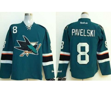 nhl jerseys san jose sharks #8 pavelski blue[2014 new stadium]