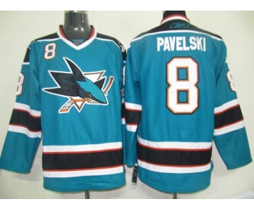 nhl jerseys san jose sharks #8 pavelski blue