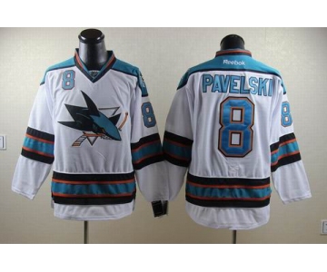 nhl jerseys san jose sharks #8 pavelski white