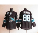 nhl jerseys san jose sharks #88 burns black