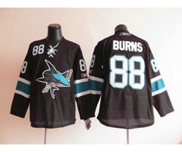 nhl jerseys san jose sharks #88 burns black