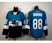 nhl jerseys san jose sharks #88 burns blue-black