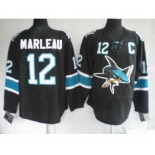 nhl san jose sharks #12 marleau black