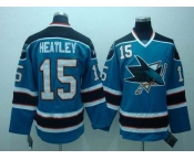 nhl san jose sharks #15 heatley green