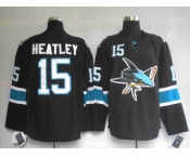 nhl san jose sharks #15 heatley third black