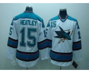 nhl san jose sharks #15 heatley white