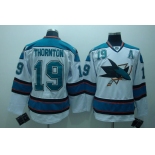 nhl san jose sharks #19 thornton white