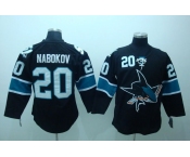 nhl san jose sharks #20 nabokov black