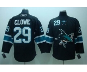 nhl san jose sharks #29 clowe black