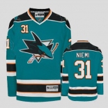 nhl san jose sharks #31 nieml blue