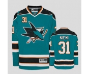 nhl san jose sharks #31 nieml blue