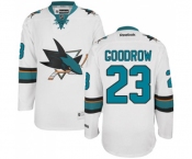 Women Reebok San Jose Sharks #23 Barclay Goodrow Authentic White Away NHL Jersey