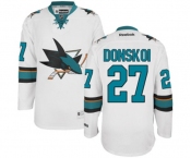 Women Reebok San Jose Sharks #27 Joonas Donskoi Authentic White Away NHL Jersey