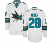 Women Reebok San Jose Sharks #28 Timo Meier Authentic White Away NHL Jersey