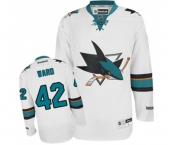 Women Reebok San Jose Sharks #42 Joel Ward Authentic White Away NHL Jersey