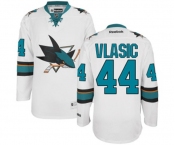 Women Reebok San Jose Sharks #44 Marc-Edouard Vlasic Authentic White Away NHL Jersey