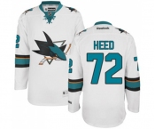 Women Reebok San Jose Sharks #72 Tim Heed Authentic White Away NHL Jersey