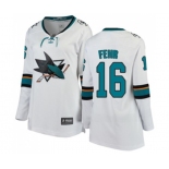 Women San Jose Sharks #16 Eric Fehr Fanatics Branded White Away Breakaway NHL Jersey