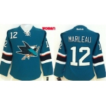 women nhl jerseys san jose sharks #12 marleau green[2014 new]