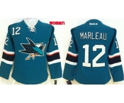 women nhl jerseys san jose sharks #12 marleau green[2014 new]