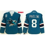 women nhl jerseys san jose sharks #8 pavelski green[2014 new]