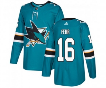 Youth Adidas San Jose Sharks #16 Eric Fehr Authentic Teal Green Home NHL Jersey