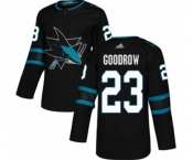 Youth Adidas San Jose Sharks #23 Barclay Goodrow Authentic Black Alternate NHL Jersey