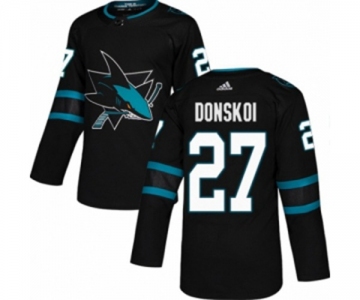 Youth Adidas San Jose Sharks #27 Joonas Donskoi Authentic Black Alternate NHL Jersey