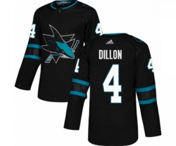 Youth Adidas San Jose Sharks #4 Brenden Dillon Authentic Black Alternate NHL Jersey