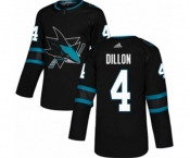 Youth Adidas San Jose Sharks #4 Brenden Dillon Premier Black Alternate NHL Jersey