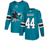 Youth Adidas San Jose Sharks #44 Marc-Edouard Vlasic Authentic Teal Green Home NHL Jersey