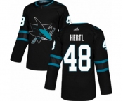 Youth Adidas San Jose Sharks #48 Tomas Hertl Authentic Black Alternate NHL Jersey