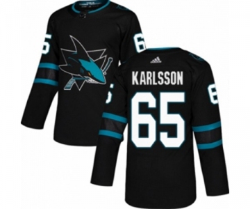 Youth Adidas San Jose Sharks #65 Erik Karlsson Premier Black Alternate NHL Jersey