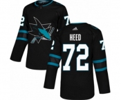 Youth Adidas San Jose Sharks #72 Tim Heed Authentic Black Alternate NHL Jersey