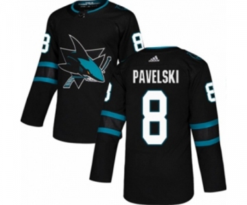 Youth Adidas San Jose Sharks #8 Joe Pavelski Authentic Black Alternate NHL Jersey