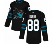 Youth Adidas San Jose Sharks #88 Brent Burns Authentic Black Alternate NHL Jersey