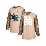 Youth Adidas San Jose Sharks #88 Brent Burns Camo Authentic 2017 Veterans Day Stitched NHL Jersey