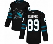 Youth Adidas San Jose Sharks #89 Mikkel Boedker Authentic Black Alternate NHL Jersey