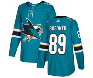 Youth Adidas San Jose Sharks #89 Mikkel Boedker Authentic Teal Green Home NHL Jersey