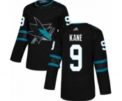 Youth Adidas San Jose Sharks #9 Evander Kane Premier Black Alternate NHL Jersey