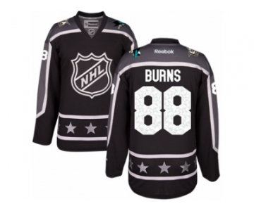 Youth Reebok San Jose Sharks #88 Brent Burns Authentic Black Pacific Division 2017 All-Star NHL Jersey