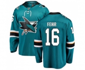 Youth San Jose Sharks #16 Eric Fehr Fanatics Branded Teal Green Home Breakaway NHL Jersey