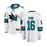 Youth San Jose Sharks #16 Eric Fehr Fanatics Branded White Away Breakaway NHL Jersey