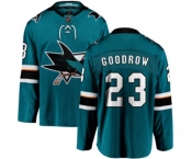 Youth San Jose Sharks #23 Barclay Goodrow Fanatics Branded Teal Green Home Breakaway NHL Jersey