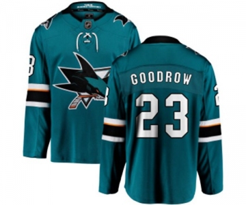 Youth San Jose Sharks #23 Barclay Goodrow Fanatics Branded Teal Green Home Breakaway NHL Jersey