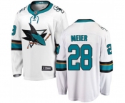 Youth San Jose Sharks #28 Timo Meier Fanatics Branded White Away Breakaway NHL Jersey