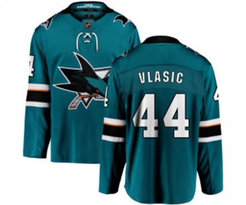 Youth San Jose Sharks #44 Marc-Edouard Vlasic Fanatics Branded Teal Green Home Breakaway NHL Jersey