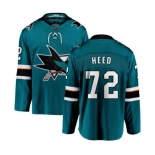 Youth San Jose Sharks #72 Tim Heed Fanatics Branded Teal Green Home Breakaway NHL Jersey