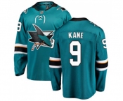 Youth San Jose Sharks #9 Evander Kane Fanatics Branded Teal Green Home Breakaway NHL Jersey