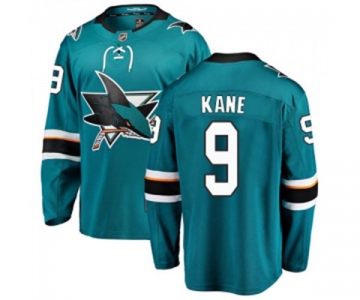 Youth San Jose Sharks #9 Evander Kane Fanatics Branded Teal Green Home Breakaway NHL Jersey